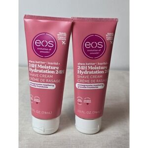 2 Pack eos Shave Cream Pomegranate Raspberry, 2.5 oz each